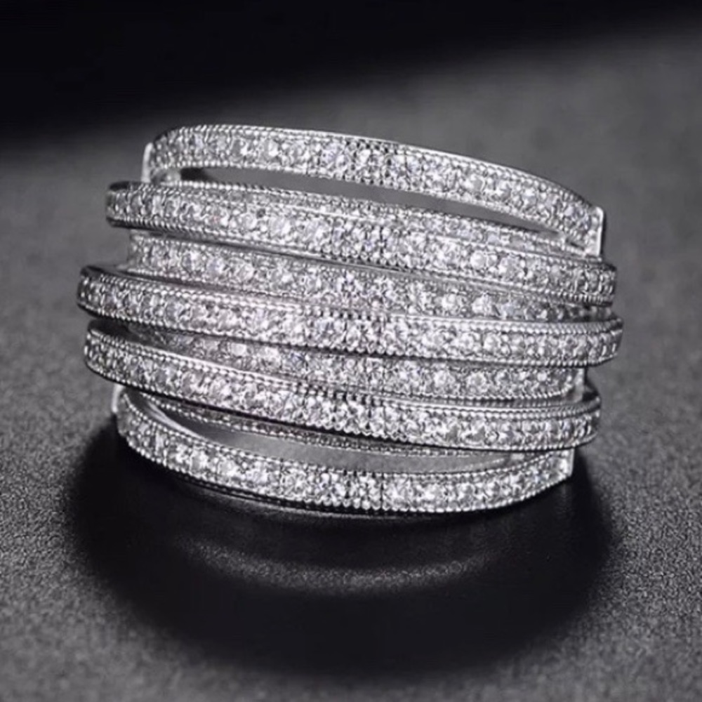 NEW 925 Silver 6.4 CT Diamond  Ring